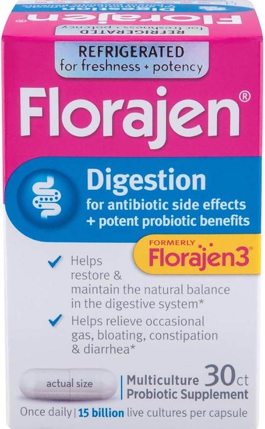 Florajen Digestion Dietary Supplement - 60 Capsules Pack of 5