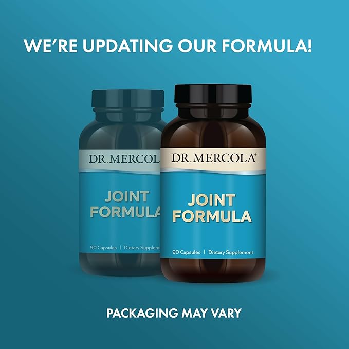 Dr. Mercola Joint Formula - Supports Joint Comfort &amp Mobility - from Natural Eggshell Membrane - Non-GMO &amp Gluten-Free - 90 Capsules (90 Servings)