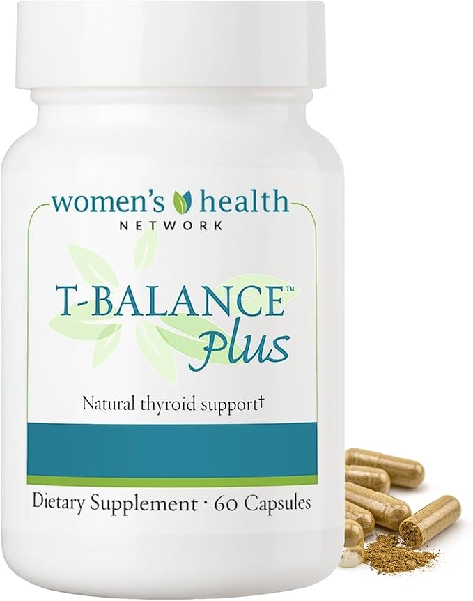 T-Balance Plus: Natural Thyroid Support for Women &amp Men with Underactive Thyroid - Thyroid Supplement with Iodine Selenium Ashwagandha &amp 5 Herbal Extracts - 60 Capsules (30 Days Supply)
