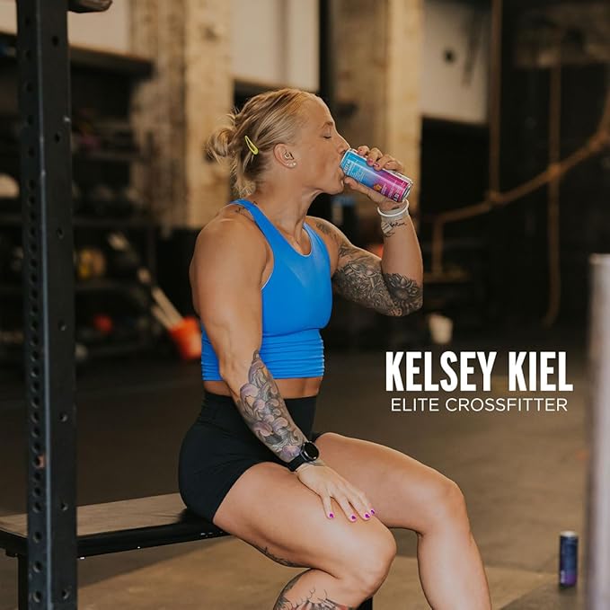 FITAID ENERGY 200mg Natural Caffeine Keto Raspberry Hibiscus Optimum Performance Formula: BCAAs Quercetin Electrolytes Omega-3s Paleo Vegan &amp GlutenFree 12 Fl Oz cans (Pack of 24)