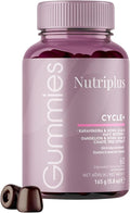 FARMASi Nutriplus Cycle Plus Gummies Vegan Women Support Supplement with Botanical Extracts and Vitamin B6 Strawberry Lime Flavor 60 Gummies 5.8 oz