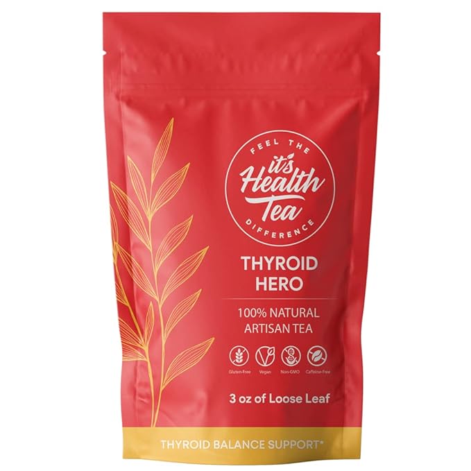 Thyroid Hero – Herbal Tea for Thyroid Function &amp Balance Support | 8 Functional Herbs | Caffeine-Free | 35 Tea Bags Included*