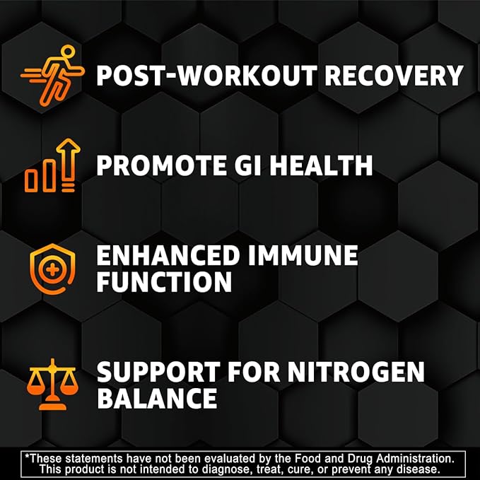 L-Glutamine 1000mg Gummies for Women &amp Men| with Beta-Alanine BCAAs Magnesium Glycinate Potassium &amp Ashwagandha | Vegan | Sugar-Free &amp Extra-Chewy | 60 Counts