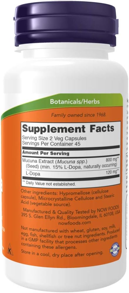DOPA Mucuna 90 Vcaps by Now (Pack of 2)