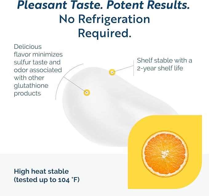 Researched Nutritonals Tri-Fortify Liposomal Glutathione Supplement Liquid Gel - Clinically Researched Detox &amp Immune System Support Antioxidant - Superior Absorption - Natural Orange 8 Fl Oz