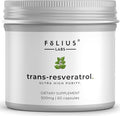 FOLIUS LABS Ultra High Purity Resveratrol Capsules - 99% Trans-Resveratrol - Japanese Knotweed Extract - Support Immunity Support Healthy Aging - 60 Caps Reservatrol Supplement