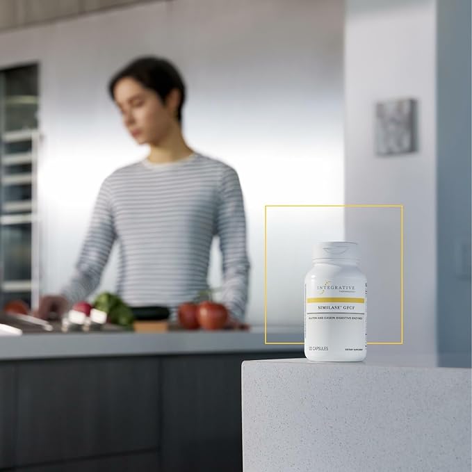 Integrative Therapeutics Similase GFCF - Digestive Enzyme Supplement for Adults - Supports Casein &amp Gluten Digestion* - Gas &amp Bloating Support* - Dairy-Free &amp Vegan - 120 Count (60 Serving