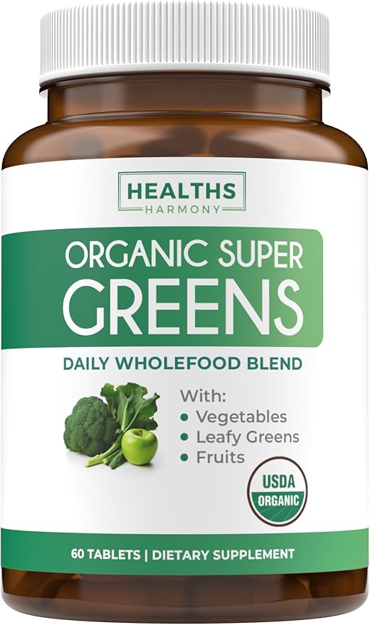 Black Seed Oil &amp Organic Super Greens (1-Month Supply) Nigella Greens Bundle of Black Seed Oil (60 Capsules) Cold-Pressed Nigella Sativa and Organic Super Greens Powder (60 Tablets) Complete Super