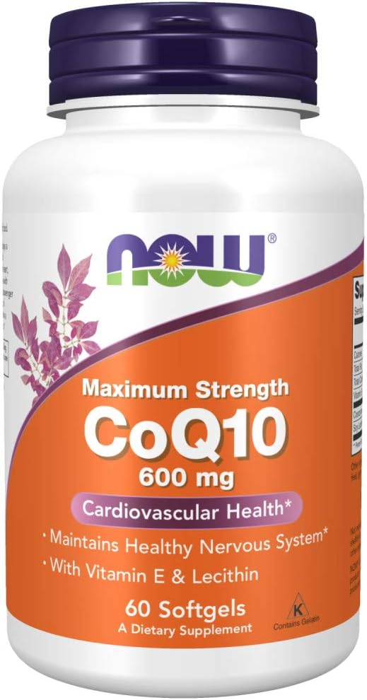 Now CoQ10 Co-Enzyme Q10 600 mg - 60 Softgels