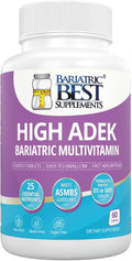 High A D E K Bariatric Multivitamin for Post DS/SADI Surgery 25 Essential Nutrients for Post-Weight Loss Surgery 60 Tablets Meets ASMBS Guidelines for Bariatric Bypass