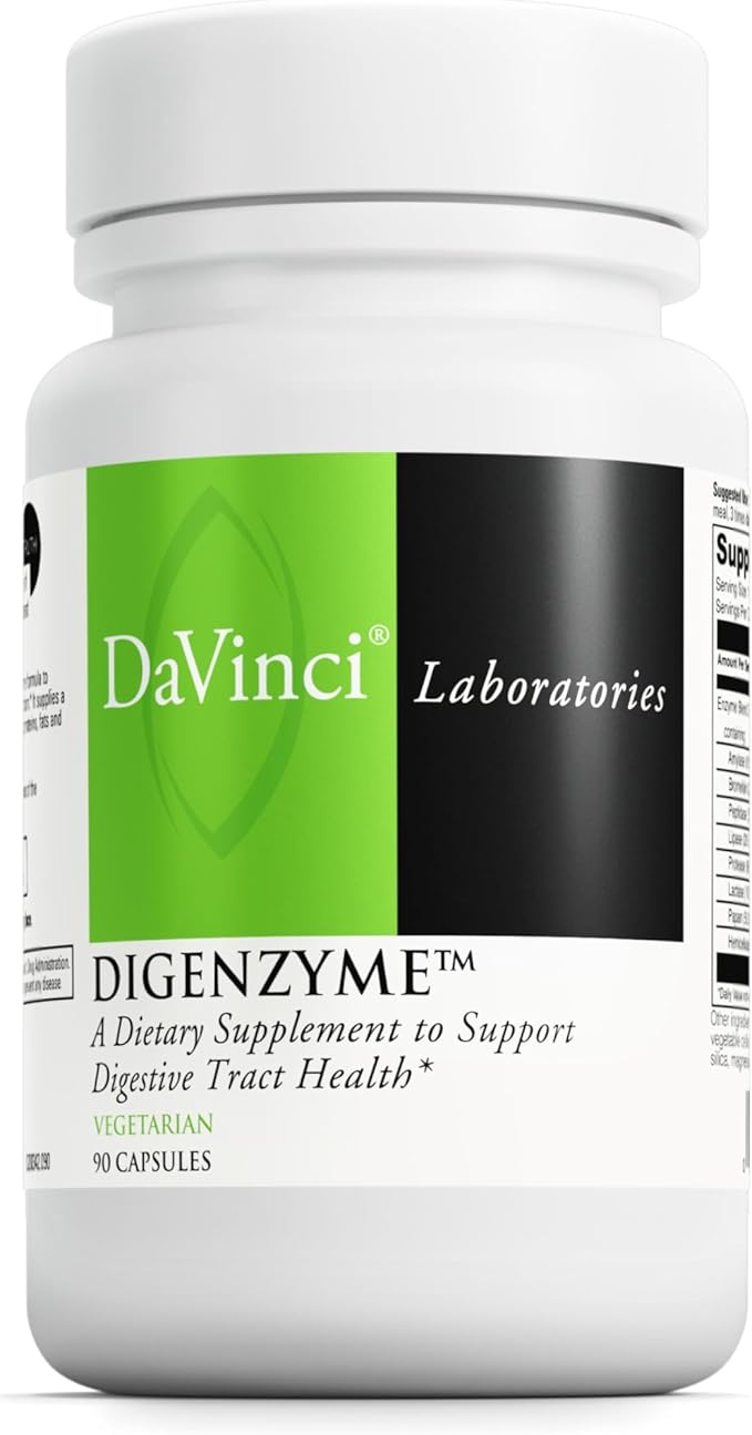 DAVINCI Laboratories - Digenzyme - A Dietary Supplement to Support Digestive Tract Health - Gluten-Free Soy-Free - 90 Vegetarian Capsules