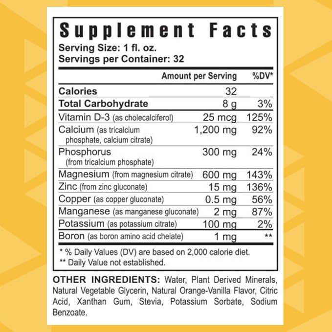 Youngevity Cal Toddy™ - Calcium (Citrate Phosphate) Magnesium 1200mg/600mg-Vitamins D-3 Zinc Copper Potassium Boron and 70+ Trace Mineral Cofactors - Supports Bone Health-32 Fl Oz (Pack of1)