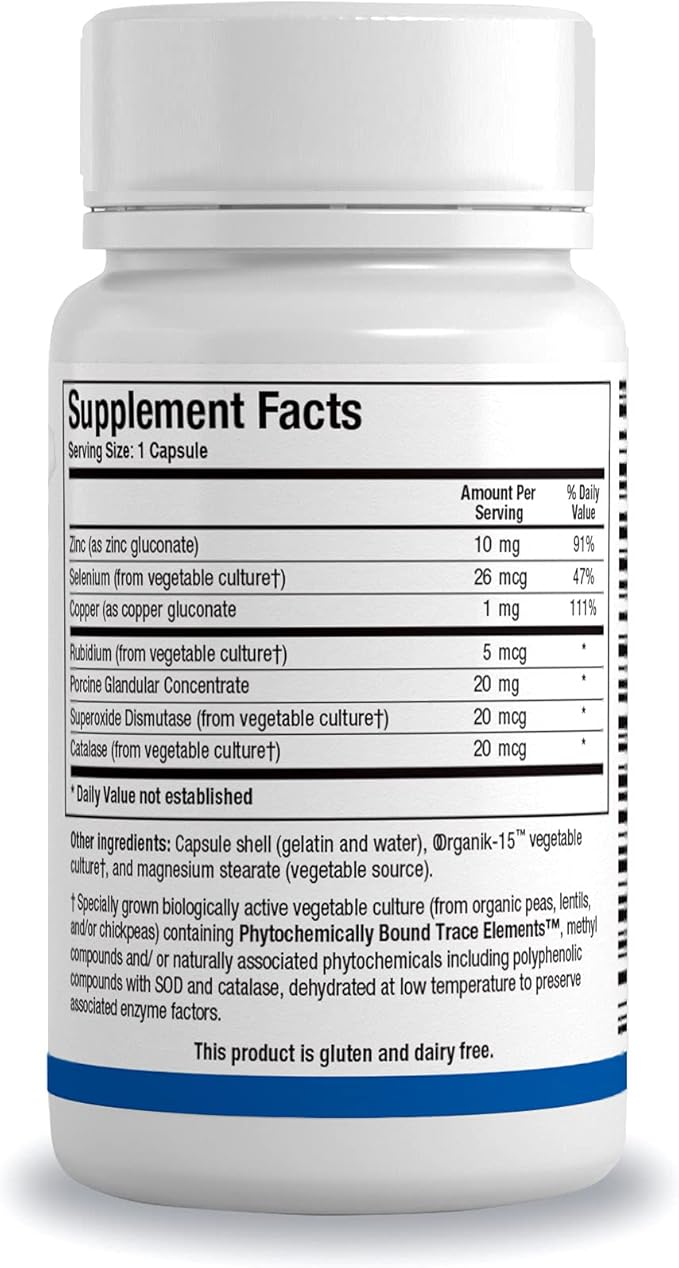 Biotics Research GTA-Forte® – Endocrine Glands Support Promotes Optimal Hormonal Balance Contains Porcine Glandular Phytochemically Bound Trace Elements™ Zinc Selenium Copper Rubidium 90 Caps