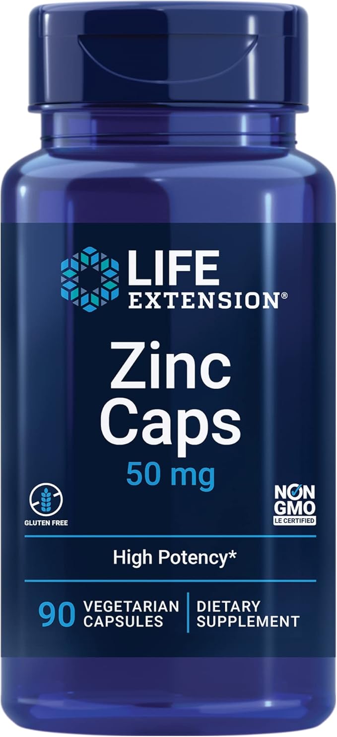 Life Extension Super Omega-3 EPA/DHA Fish Oil Sesame Lignans &amp Olive Extract - Omega 3 Supplement &amp Zinc Caps zinc 50 mg zinc Citrate Support The Body's Immune defenses