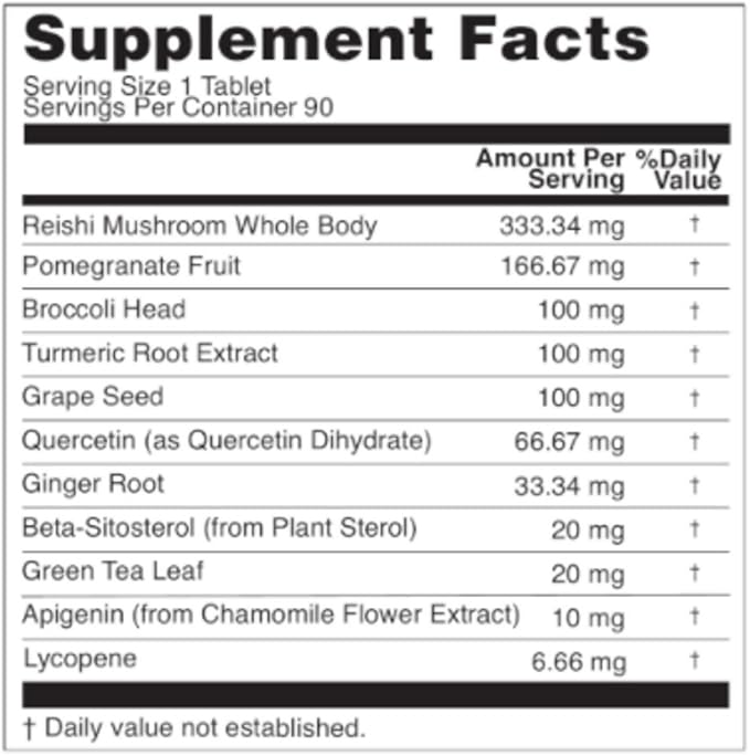 Prostate Health Supplement for Men – 11‑Ingredient Natural Blend with Green Tea Pomegranate Broccoli &amp Turmeric – Antioxidant Support for Prostate Wellness – 90‑Count Tablets