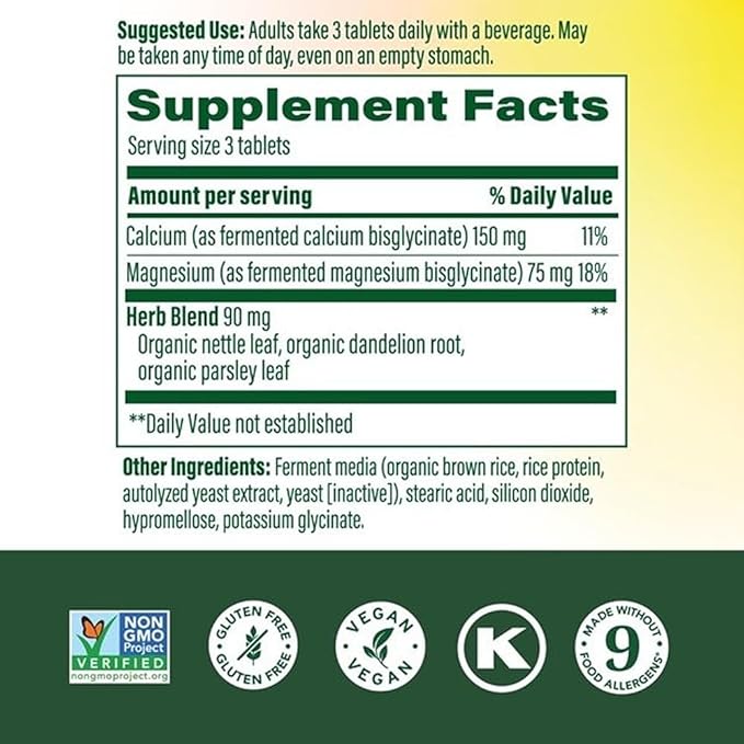 MegaFood Calcium and Magnesium - Essential Mineral Supplement That Helps Maintain Bone and Muscle Health - For Men and Women - Vegan - Made Without 9 Food Allergens - 90 Tabs (30 Servings)