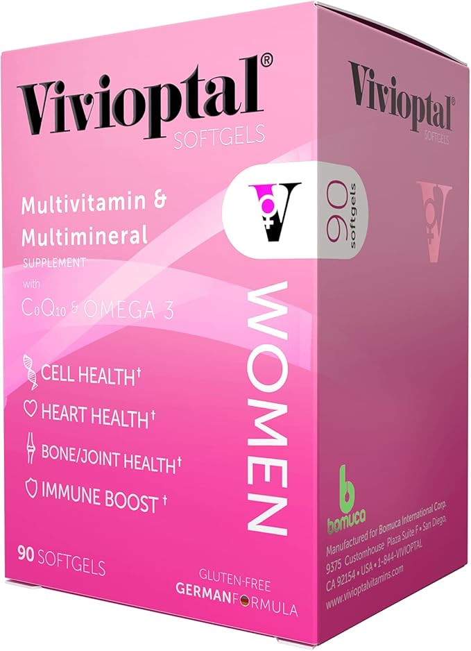 Vivioptal Women 90 Softgels - Multivitamin &amp Multimineral Supplement - CoQ10 &amp Omega-3