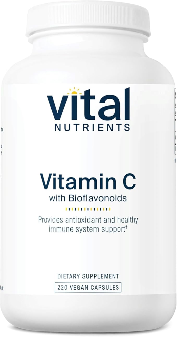 Vital Nutrients Vitamin C with Bioflavonoids - Vegan Supplement for Immune Support* - 1000mg Vitamin C and 500mg Citrus Bioflavonoid - Gluten Dairy and Soy Free - Non-GMO - 220 Capsules