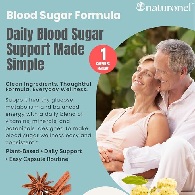 Blood Sugar Formula (6 Pack) Metabolic Support with Cinnamon Banaba Bitter Melon Guggul Licorice Gymnema Juniper Alpha Lipoic Acid &amp Chromium | Made in USA GMP Certified