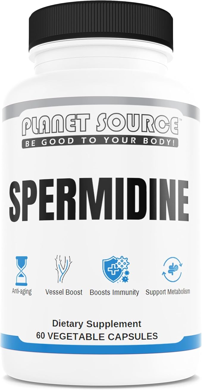 Spermidine 10mg 60 Capsules Longevity &amp Cellular Health Supplement Promotes Autophagy Supports Heart Health Brain Function Immune System