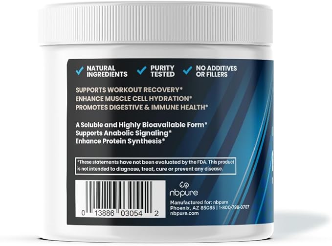 nbpure Performance Glutamine+: PepForm™ Glutamine Peptides – Non-GMO Muscle Recovery &amp Gut Health – Leaky Gut Immune Support