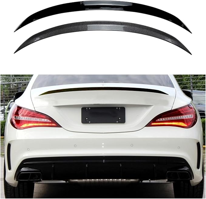 Car Trunk Spoiler Wing Tailget Lid Flap Compatible for Benz CLA Class C117 CLA200 CLA260 CLA45 AMG 2013-2019(Carbon Fiber Look)