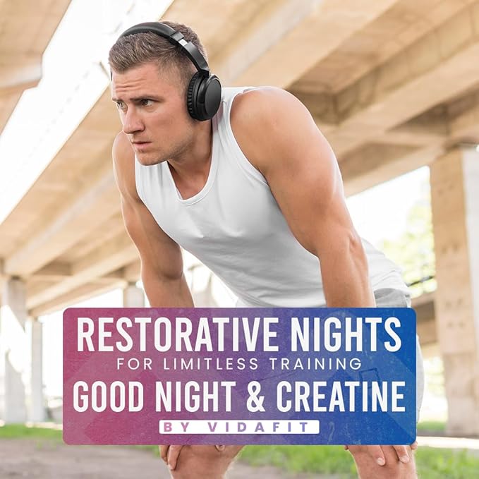 Good Night Natural Sleep Aid (60 Capsules) &amp Micronized Creatine Monohydrate Powder (150g) Bundle – Natural Sleep Support with Melatonin Ashwagandha &amp L-Theanine Plus Pure Vegan Creatine for