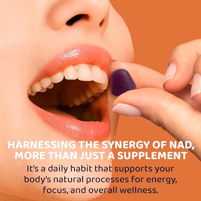 NAD+ Complex Gummies (90 Ct 45 Servings) Resveratrol 500mg of TMG Quercetin Curcumin Berberine &amp Antioxidants | Advanced Plant-Based Formula for Daily Cellular Balance &amp Longevity Nutrit