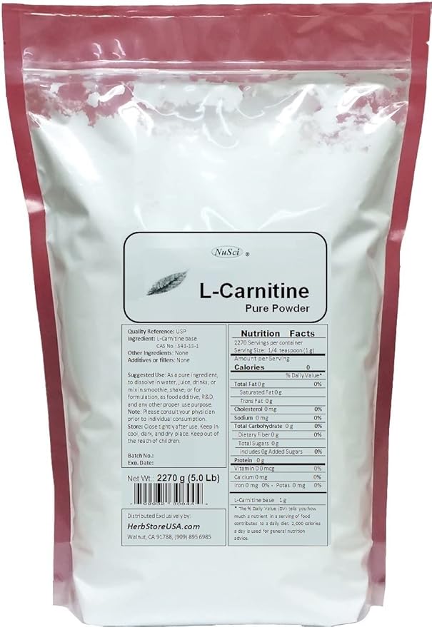 L-Carnitine Pure Powder Energy (454g (1.0 Lb))