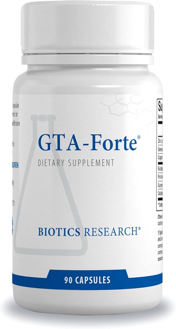 Biotics Research GTA-Forte® – Endocrine Glands Support Promotes Optimal Hormonal Balance Contains Porcine Glandular Phytochemically Bound Trace Elements™ Zinc Selenium Copper Rubidium 90 Caps
