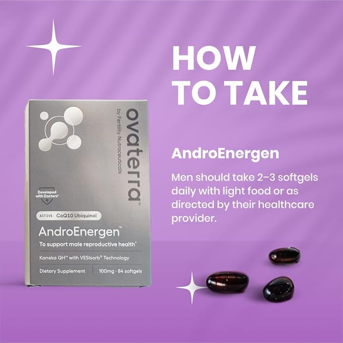 His &amp Hers Fertility Vitamins Bundle CoQ10 Ubiquinol 100mg for Men &amp Women to Support Sperm &amp Egg Health with Kaneka QH &amp VESIsorb® Absorption Technology 84 - 100mg Softgel Capsules -