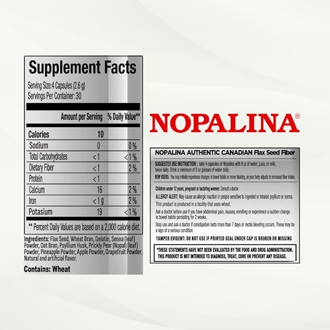 Nopalina Bundle: 120 Capsules + Pineapple 1lb Powder
