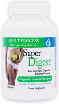SuperDigest Best Process Alkaline — Multi-Enzyme Digestive Support — Digestive Enzymes with Alfalfa Papain &amp Bromelain (Vegetarian Friendly)