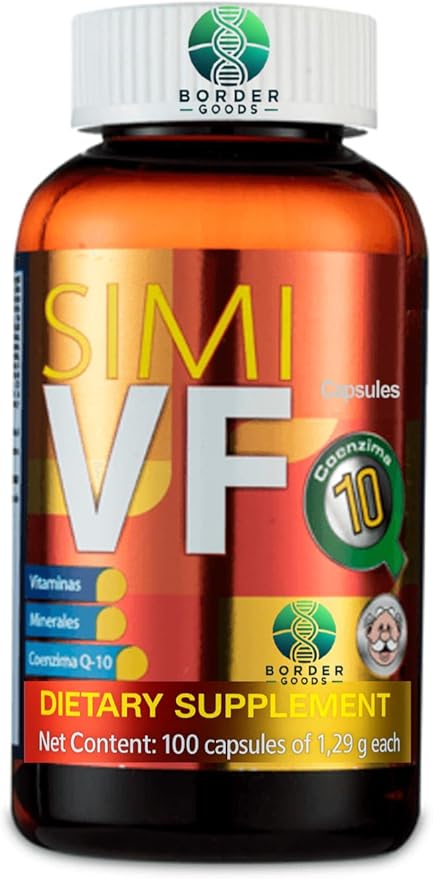 Simi VF Multivitamin with Coenzyme Q10 – 100 Capsules – Contains Vitamins A B C D E Zinc &amp Iron