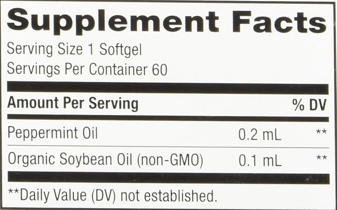 Nature's Way Pepogest Enteric-Coated Peppermint Oil Gastrointestinal Comfort 60 Count (Pack of 2)