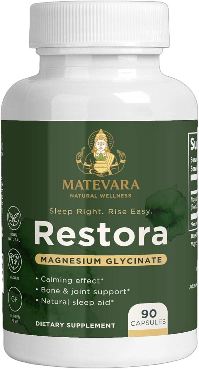Restora Magnesium Glycinate | 90 Vegetarian Capsules