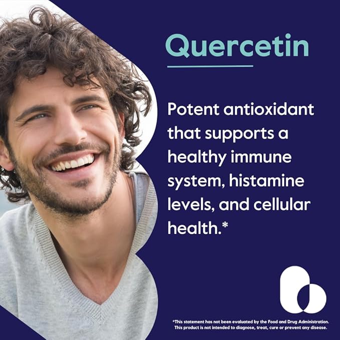 BESTVITE Quercetin 500mg (240 Vegetarian Capsules)(120 x 2) - No Stearates - No Silicon Dioxide - Vegan - Non GMO - Gluten Free