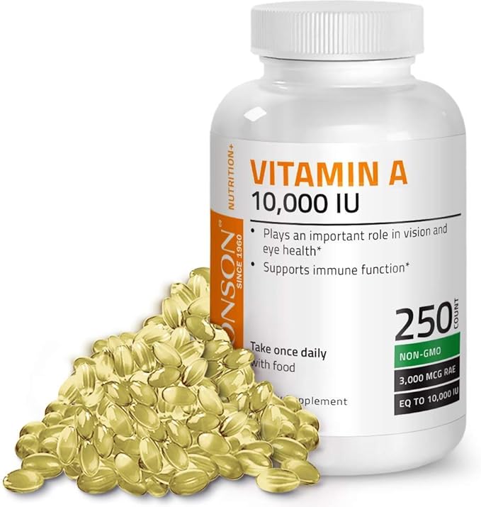 Bronson Probiotic 50 Billion CFU + Prebiotic with Apple Polyphenols &amp Pineapple Fruit Extract + Vitamin A 10000 IU Premium Non-GMO Formula
