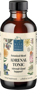 Wise Woman Herbals Adrenal Tonic Liquid Extract Herbal Adaptogen Blend with Eleuthero Ashwagandha &amp Licorice Supports Healthy Adrenal Function Energy Stamina Stress &amp Focus Non-GMO 4 F