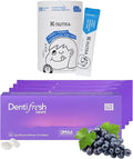 K-Nutra Dentifresh Grape Xylitol Tablets 30 Count + Yummy Tummy Kids Probiotics 30 Sticks Bundle with 4 Billion CFU Oral Care and 30 Billion CFU Digestive Support
