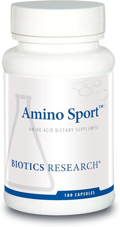 Biotics Research Amino Sport Broad Spectrum Amino Acids Essential Amino Acids BCAAs Sports Recovery Support Lean Muscle Mass 180 Capsules