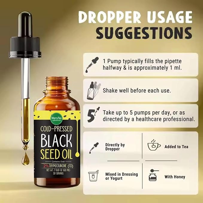 Black Seed Oil | 3 Times Thymoquinone | Cold-Pressed | Nigella Sativa - Turkish | Super Antioxidant to Support Immunity Joints Digestion Hair Skin &amp Nails | Glass Bottle | 2 oz