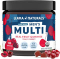 Llama Naturals Multivitamin for Men Vegan Organic Gummies with Vitamin D C and K Men's Real Fruit Gummy Vitamins Chewable Multivitamin Supplement No Added Sugar Cane Cherry 120 Ct