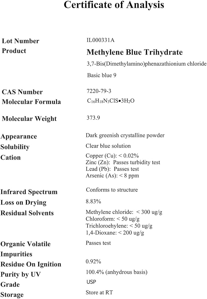 NeuroBlue Solutions - Methylene Blue 120ml 1% - Pharmaceutical Grade Cognitive and Cellular Support – Third-Party Verified Brain Health Dietary Supplement for Humans (2 Oz) 2-Pack
