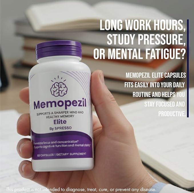 (2 Pack) Memopezil Capsules Official Memopezil Supplement Pills with Natural Ingredients Advanced Formula Support for Maximum Strength &amp Overall Wellness Reviews (120 Capsules)