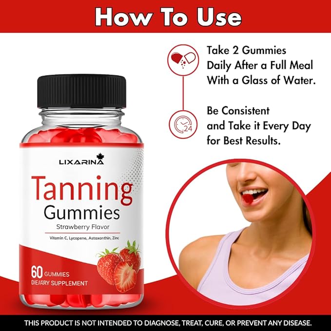 Tanning Gummies | Tanning gummies Supreme Tan | Tanning gummieS for Women | 180 Gummie