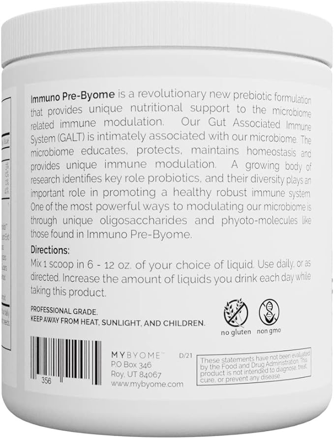 Immuno Pre-Byome Immune Support Prebiotic #356 by Systemic Formulas 300 Gram / 11 Oz.