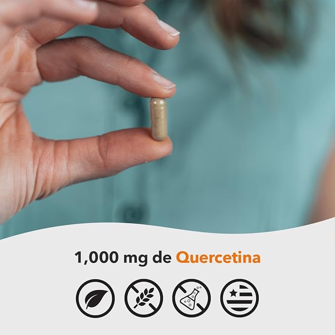 LifeSeasons Essentials Quercetin Flavonoid - Supports Antioxidant Activity &amp Immune Function - Boosts Allergy Defense &amp Sinus Health - Assists Natural Regulation Histamine - 1000mg - 60 Capsul
