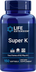 Life Extension Super K 150 Softgels with Vitamin K1 and K2 - MK4 &amp MK7