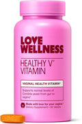 Love Wellness Healthy V Vitamin | Women's Vaginal Health Supplement | pH Balance Gut Health &amp Immune Support Supplement | Balance of Candida Yeast with Turmeric Garlic &amp Coconut Oil | 30 Cou